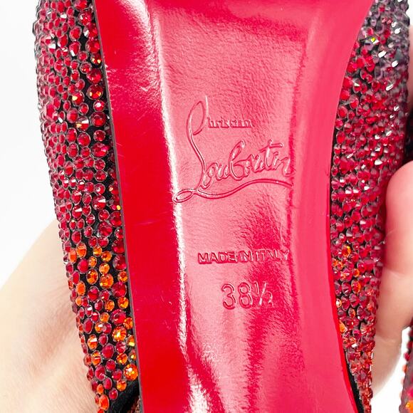 Christian Louboutin Hot Chick Limited Edition Ombre Strass Slingback Heels 38.5 - Picture 12 of 12